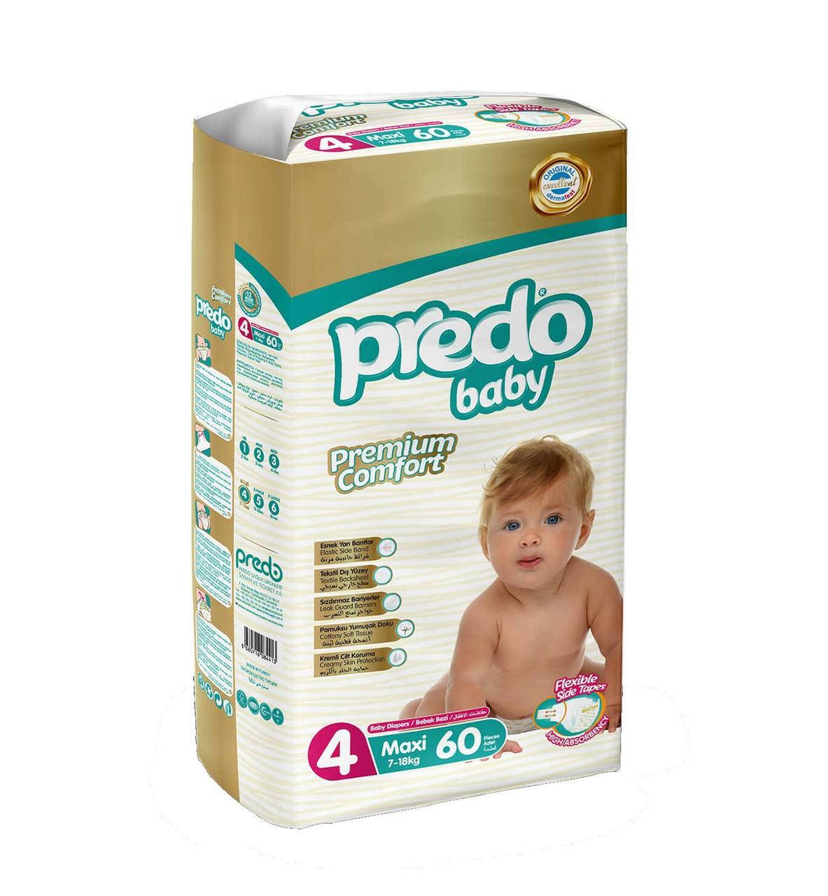 

Підгузники PREDO BABY Jumbo Maxi №4 7 - 18 кг 60 шт