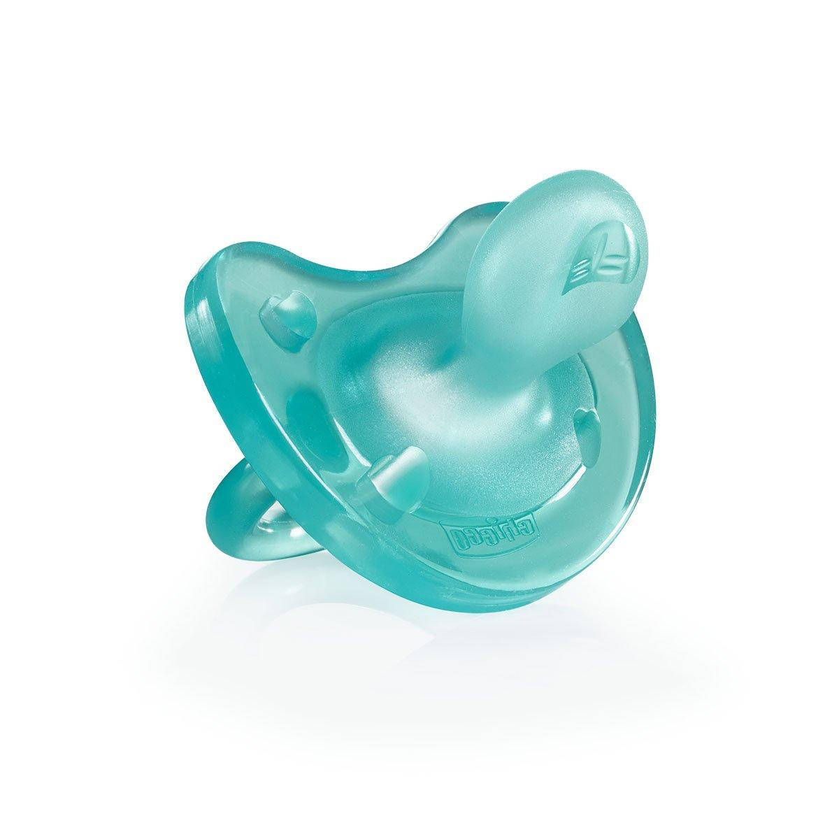 

Пустышка Chicco Physio Soft, силикон, 0-6м, 1 шт Голубой