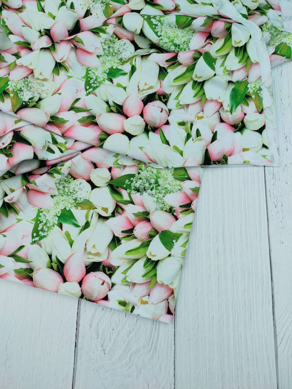 

Стрейч кулир принт "Тюльпаны" - 180см. (диджитал)