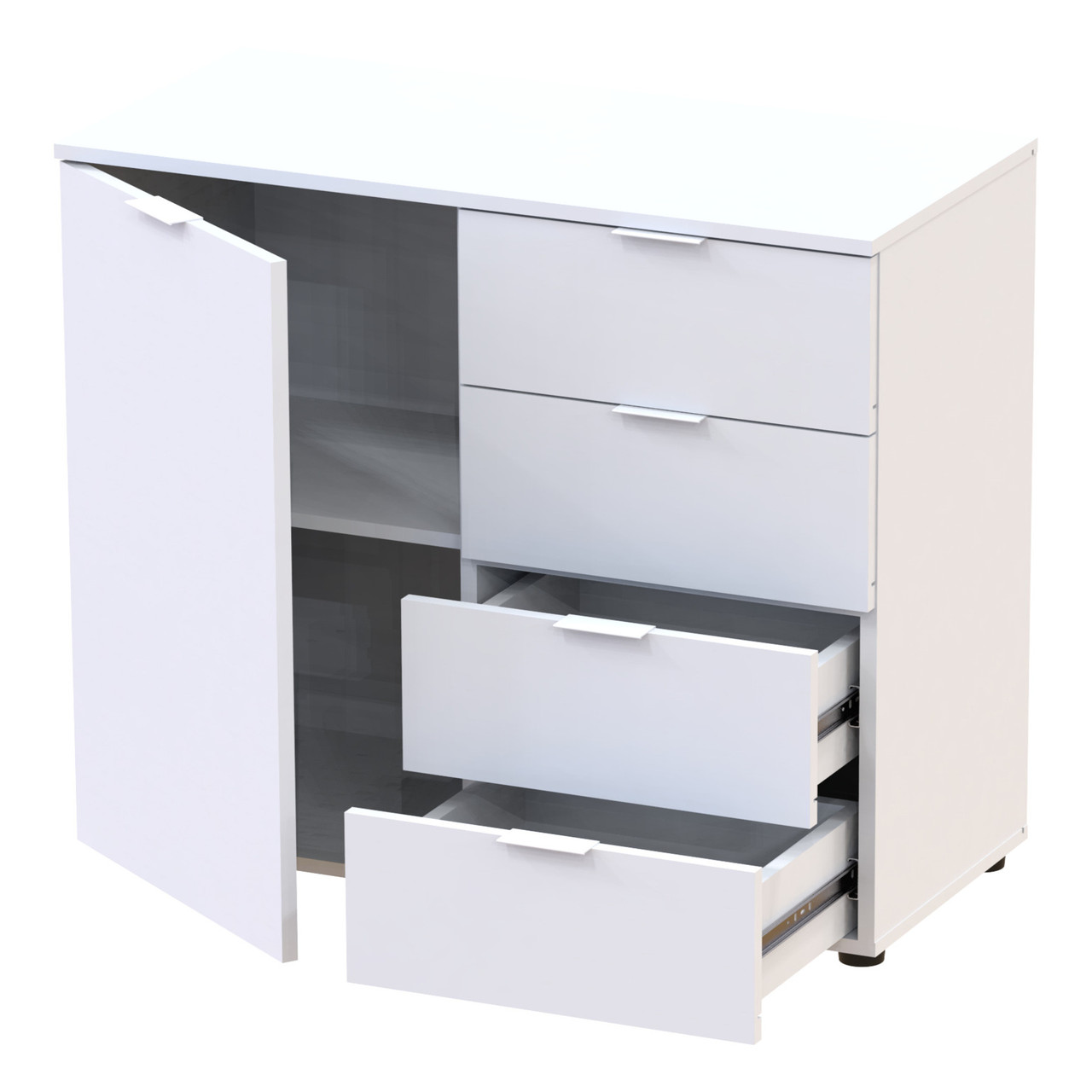 Комод Doros Рон 1 1 фасад 4 шухляди Білий 80х38х81 (41516005) 2