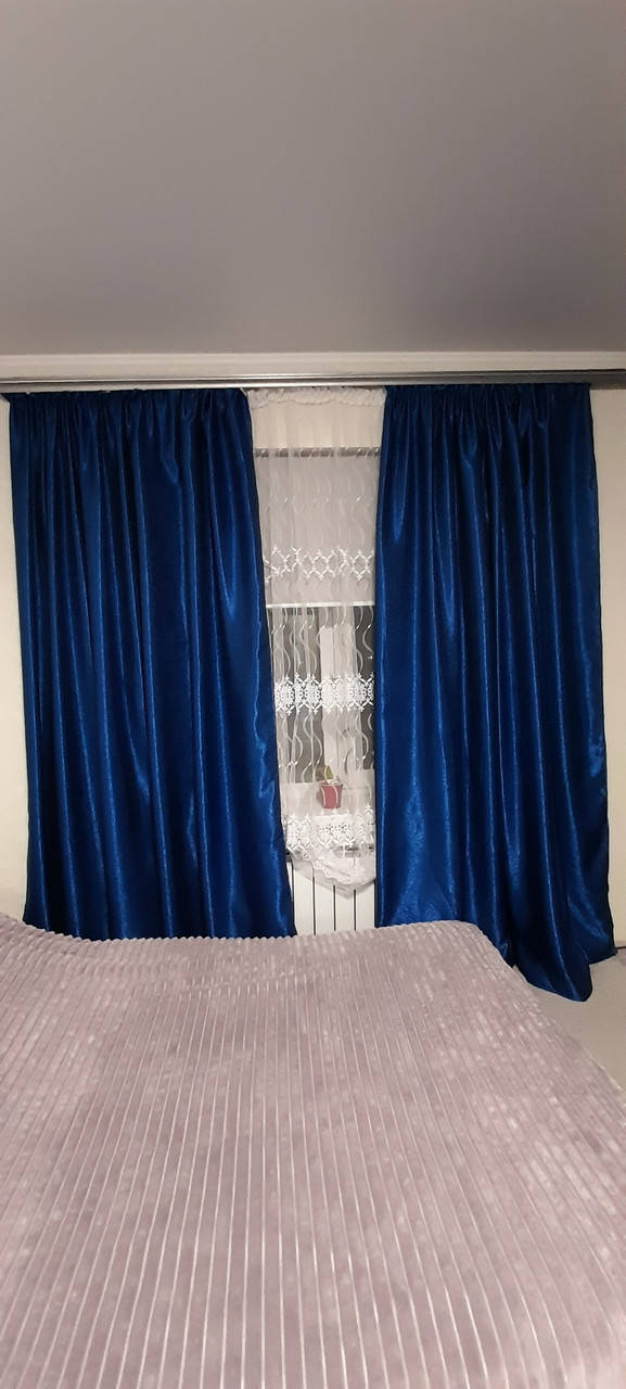 

Штора, портьера Блекаут мрамор синий