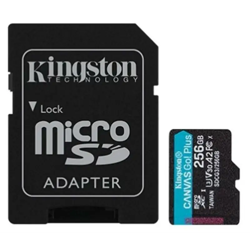 

Карта памяти MicroSDXC 256GB UHS-I/U3 Class 10 Kingston Canvas Go! Plus R170/W90MB/s + SD-адаптер (S
