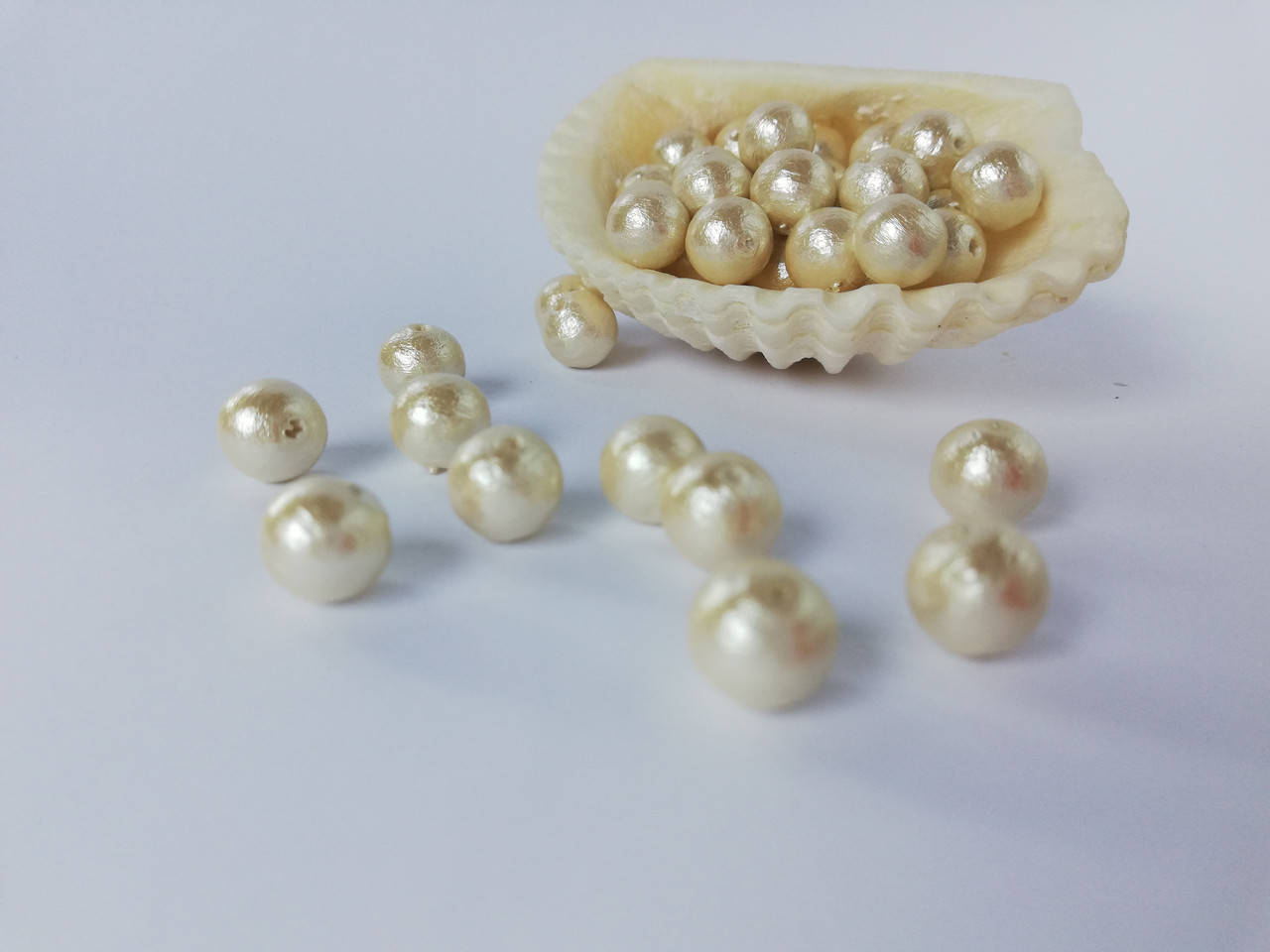 

Бавовняні перлини Miyuki. Японія 8 мм Off-White