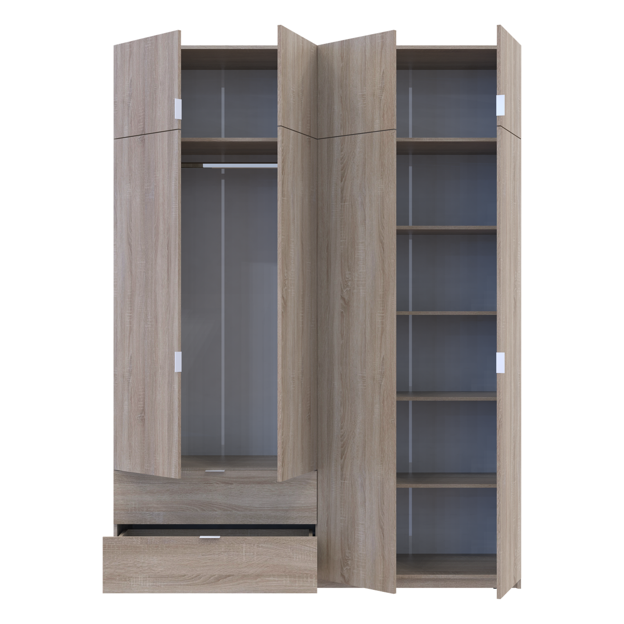 Розпашна Шафа для одягу Doros Лукас Дуб Сонома 180х50х240 (80737731) 5