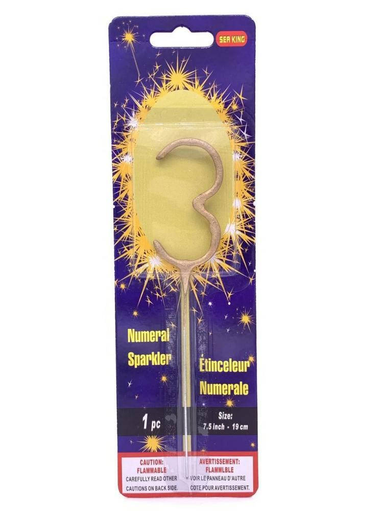 

Бенгальские свечи цифры от 1 до 0, золото, 19 см 3