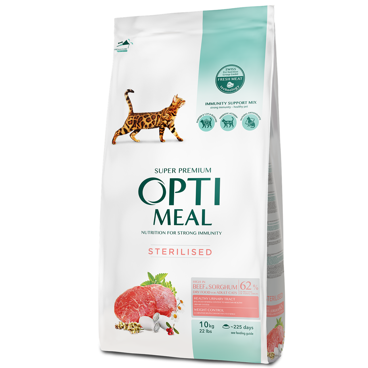 

Optimeal Полнорационный сухой корм для стерилизованных кошек и кастрированных котов - с высоким содержанием