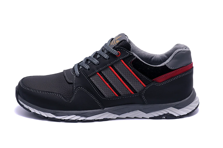 

Мужские кожаные кроссовки Adidas Tech Flex black черные, Черный