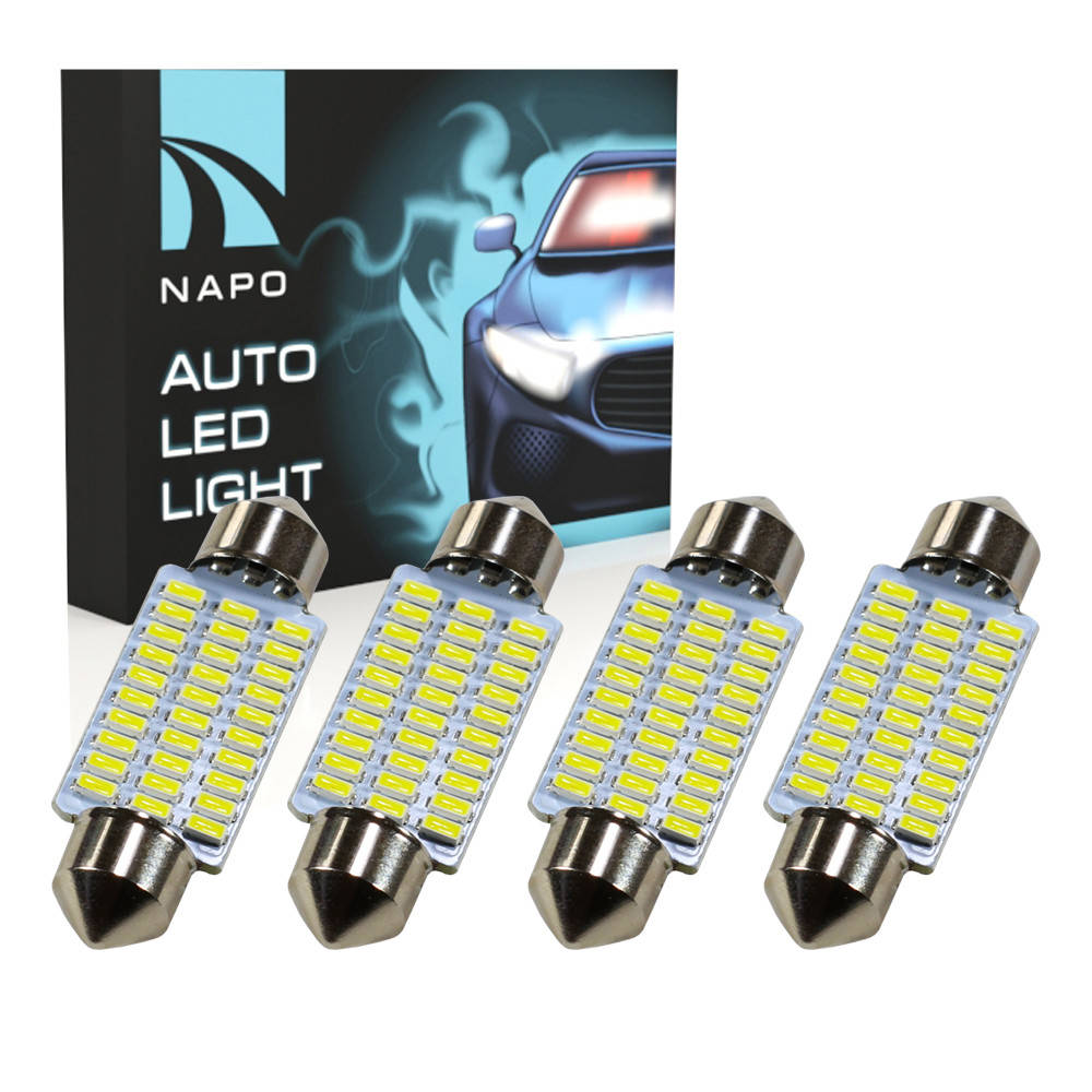 

Лампа автомобильная LED SJ-4014-30SMD-39mm комплект 4 шт C5W C10W T11 цвет свечения белый