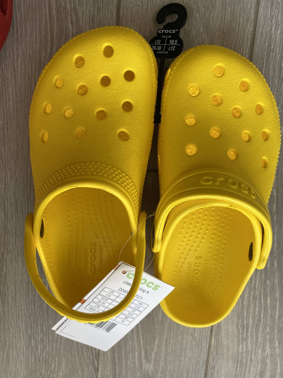 

Детские шлепанцы босоножки Crocs Crocband Classic Clog K размер 30-31, 33-34 С13, J2, Желтый