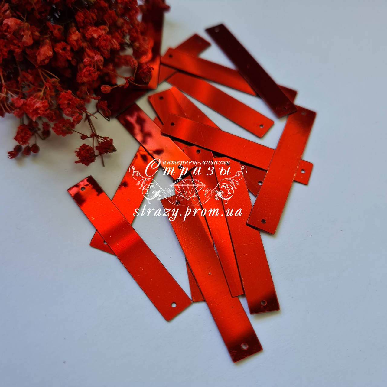 

Пайетки багет 7*38мм. Siam 100шт.