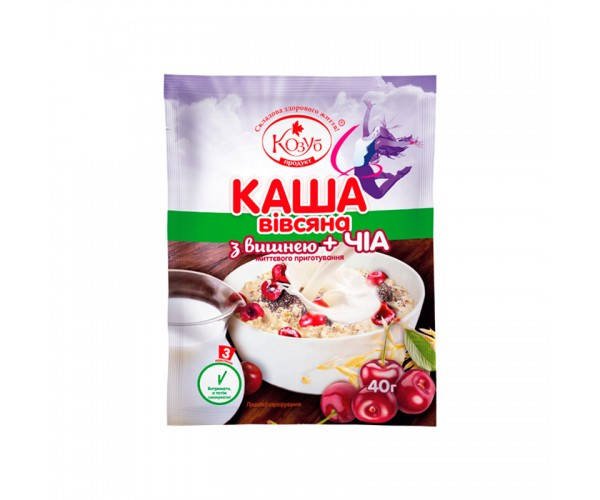 

Каша вівсяна з вишнею + чіа миттєвого приготування