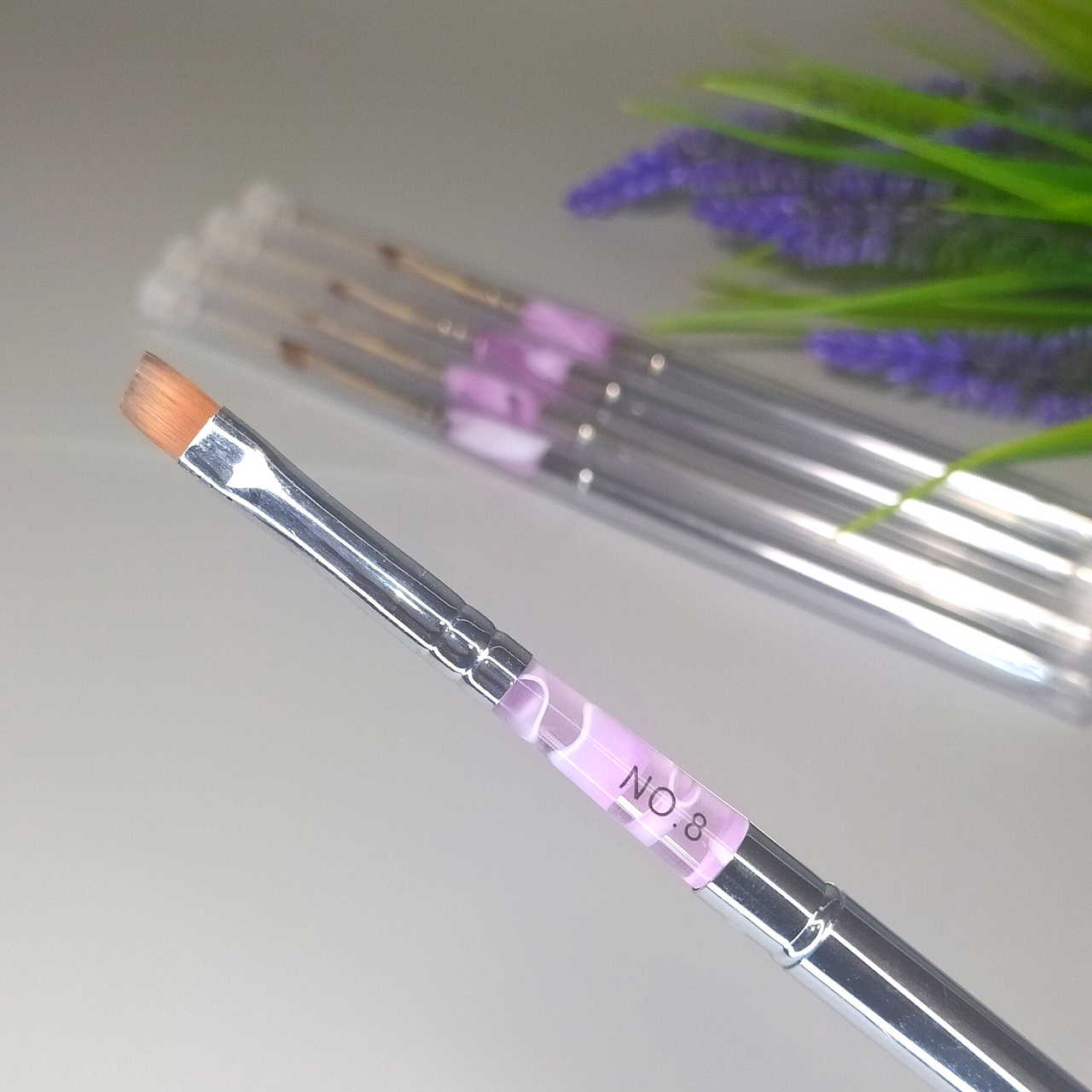 

Кисть трансформер №8 для геля скошенная