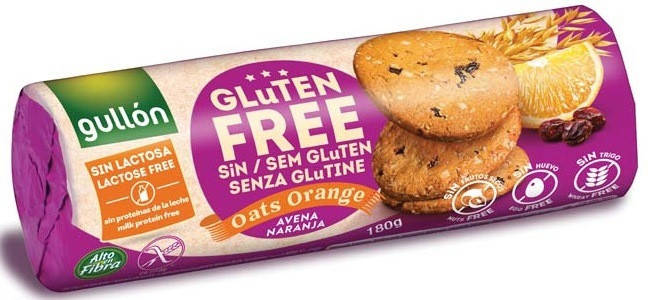 

Печенье овсяное с апельсином и изюмом без глютена, лактозы, яиц Gullon Испания 180г