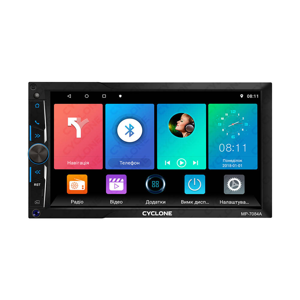 

Автомагнитола CYCLONE MP-7084 A 2Din Androide, WiFi, Bluetooth и GPS
