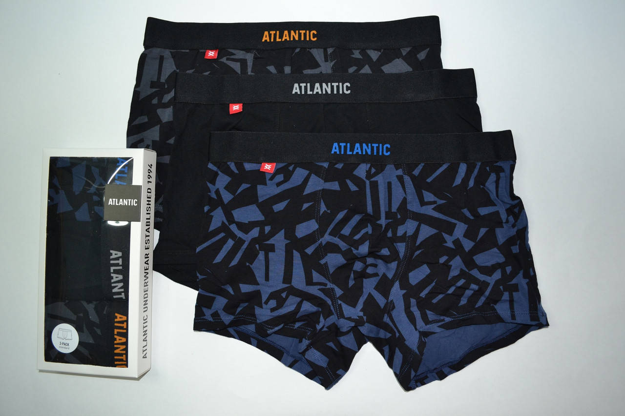 

Трусы мужские боксерки atlantic 3MH-022 набор 3 шт, Разные цвета