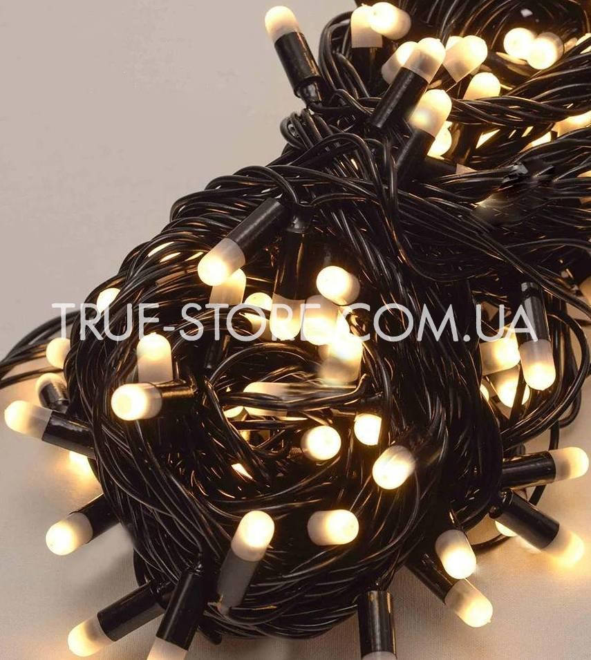 

Вулична 100 LED 10м, чорний каучук 2.2мм , теплий білий
