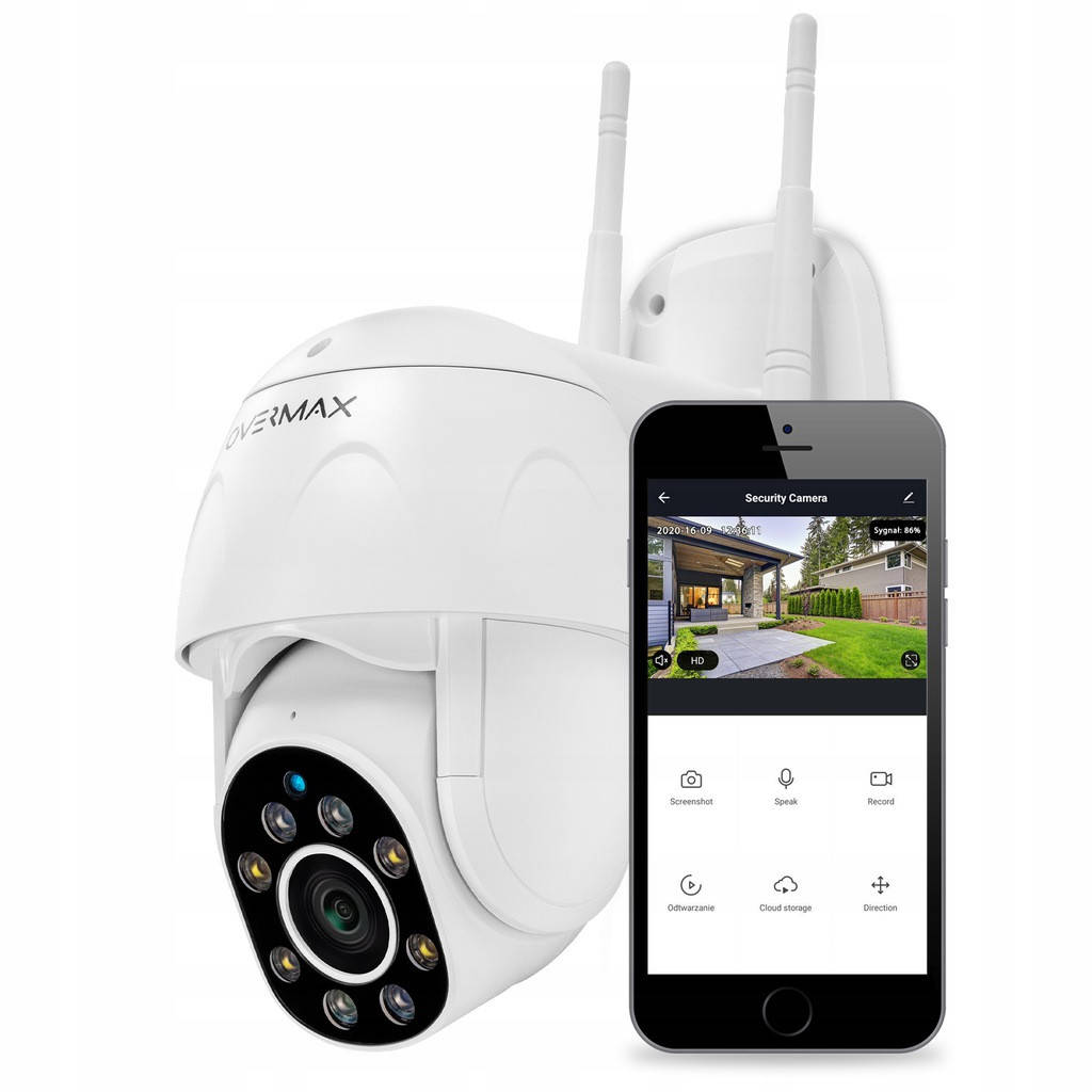 

Уличная поворотная IP-камера видеонаблюдения Overmax Camspot 4.9 FULL HD WiFi