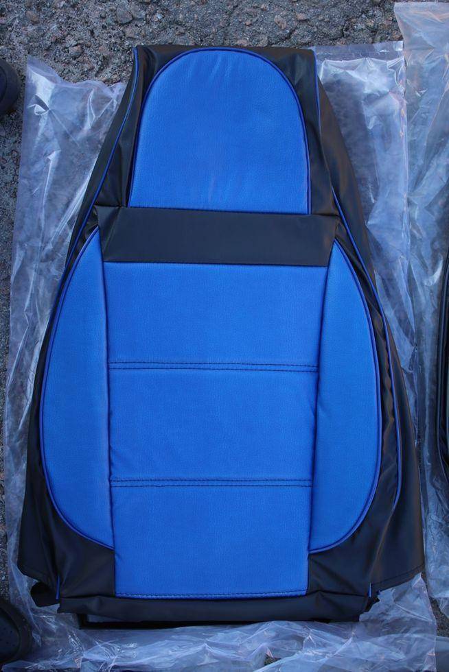 

Чехлы на сиденья Фольксваген Поло (Volkswagen Polo) (универсальные, кожзам/автоткань, пилот) Черно-белый