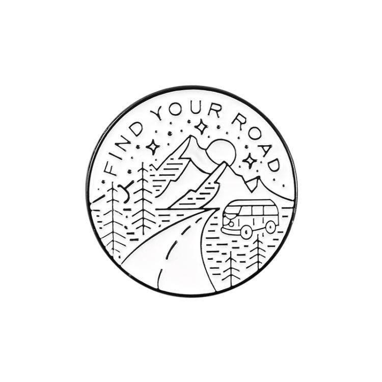 

"Горы Найди свой путь Find your road" значок (пин) металлический