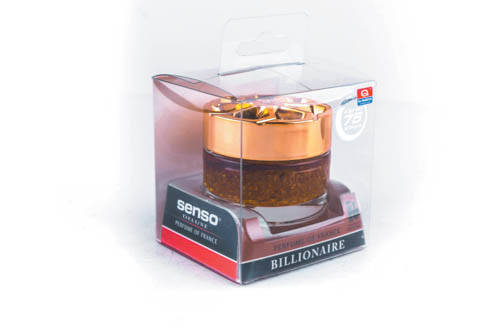 

Ароматизатор SENSO DELUXE французские духи (Billionaire) банка с гелем (под сидение)