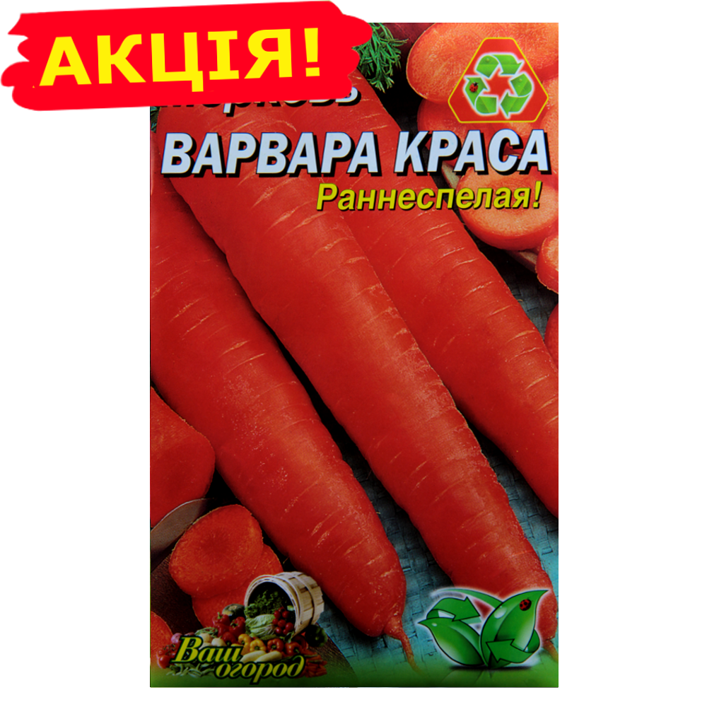

Морковь Варвара краса большой пакет 10 г