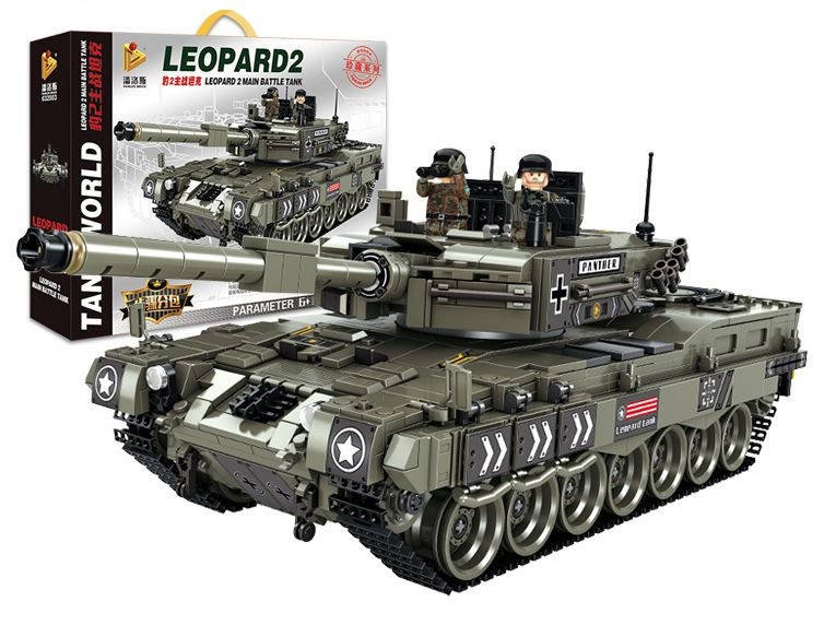 

Конструктор Танк Leopard2 1747 детали, Зелёный