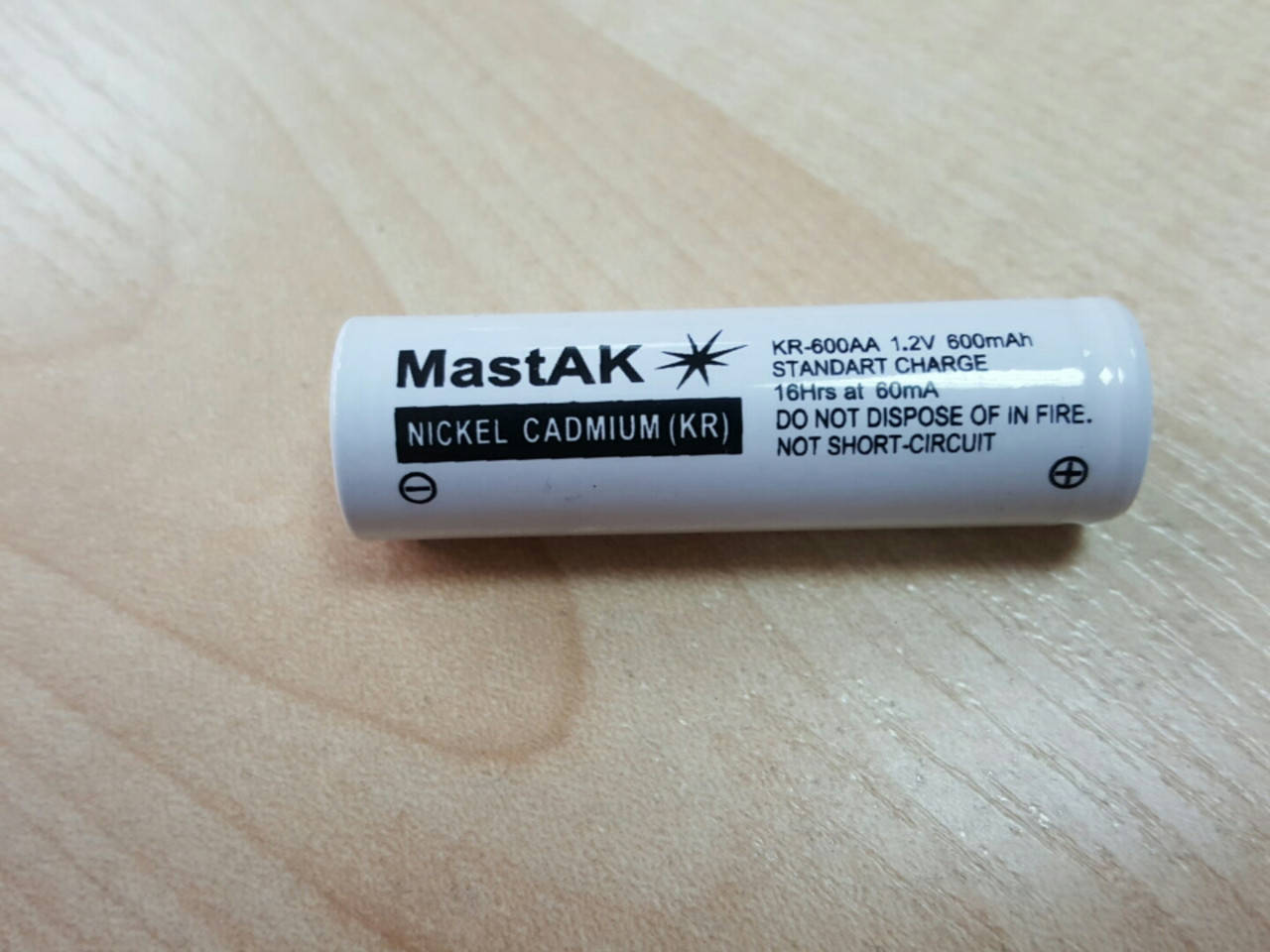 

Аккумулятор технический MastAK AA/HR6 1,2V 600mAh (Ni-Cd)