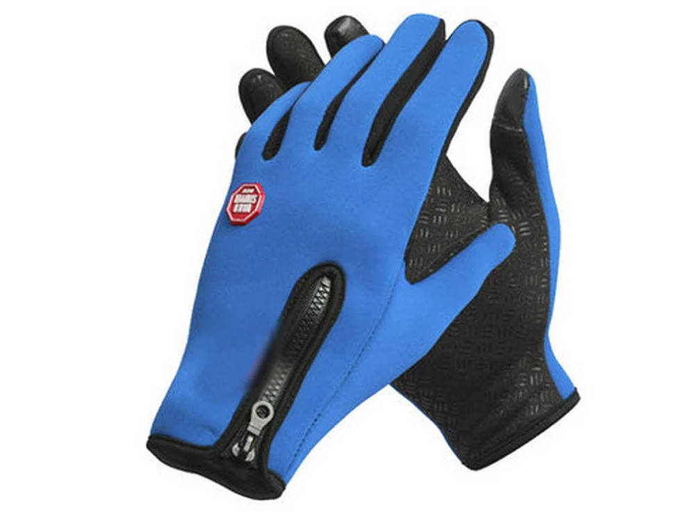 

Велоперчатки Windstopper зимние флисово неопреновые с силиконовыми насечками S Синий