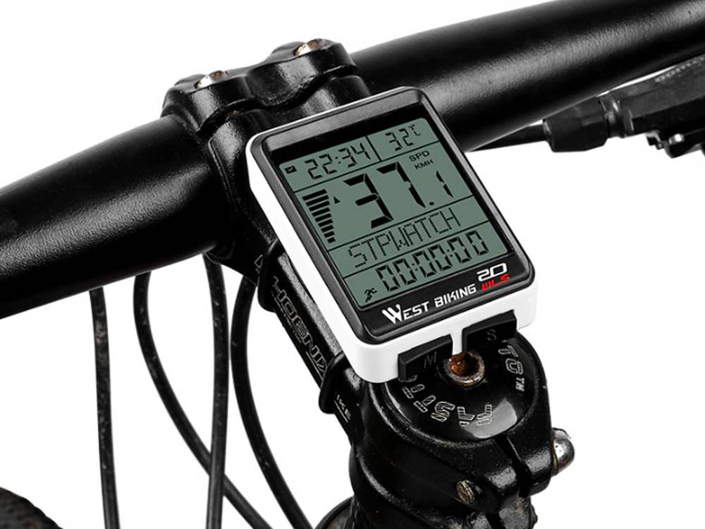 

Водонепроницаемый c ЖК экраном Беспроводной Велосипедный компьютер Белый