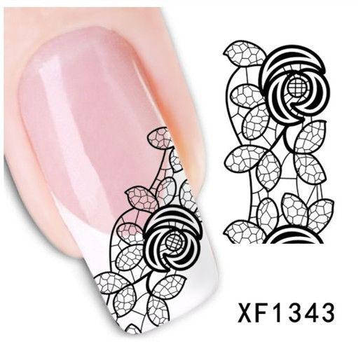 

Наклейки для ногтей XF1343, Черный