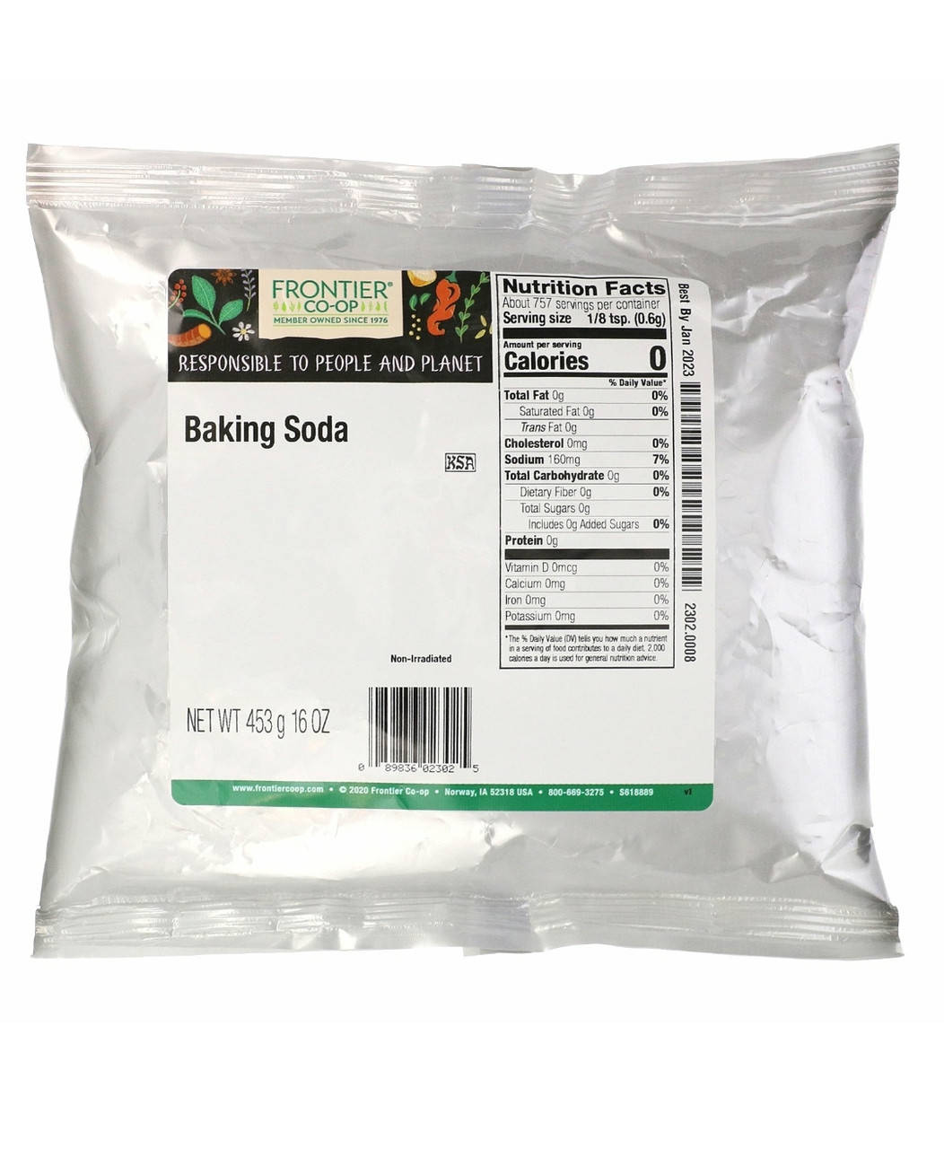 

Натуральная сода Frontier Natural Products от iHerb США
