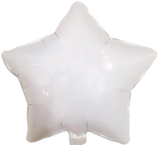 

Фольгированная звезда 18"(45см) белая, Китай