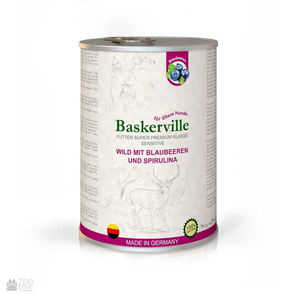 

Baskerville Баскервиль корм для собак Оленина с черникой и спирулиной (800г)