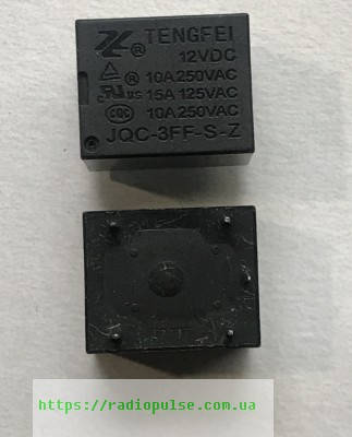 

Реле LEG-12 ( JQC-3FF-S-Z-12VDC ) (10A/250V ) 5pin