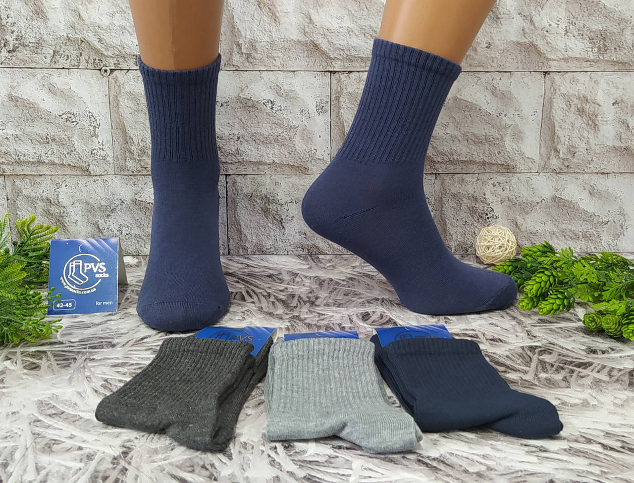 

Носки мужские р. 42-45 за 1 пару хлопок высокие Socks (12310)