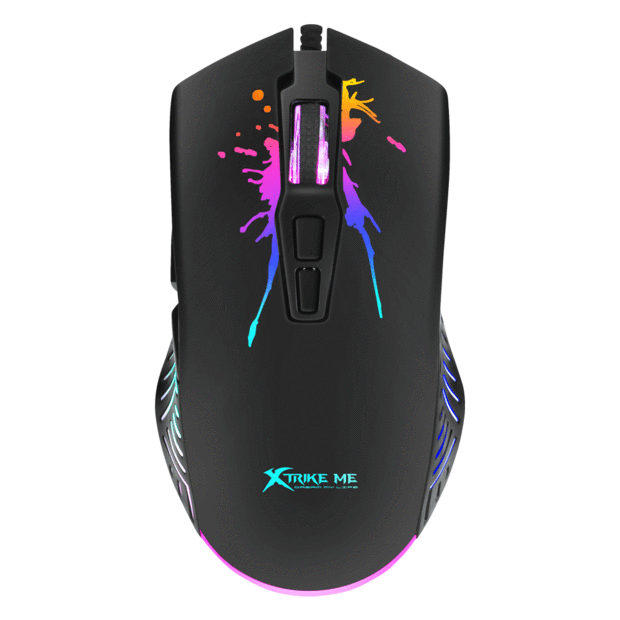 

Игровая компьютерная мышь проводная XTRIKE ME GM-215 RGB Black, Черный