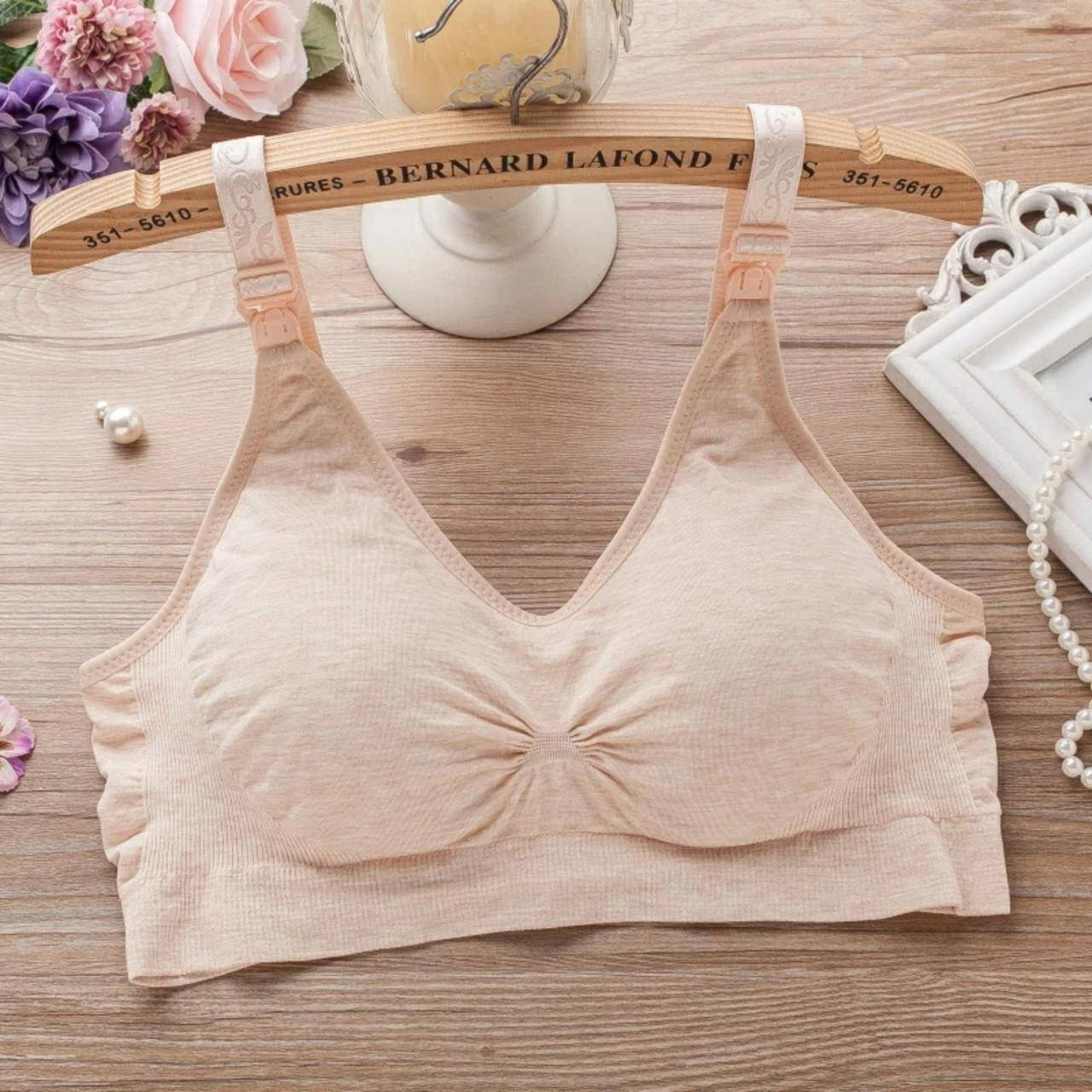 

Бюстгальтер топ для беременных и кормящих мам А В С D E универсальный красивый бежевый меланж