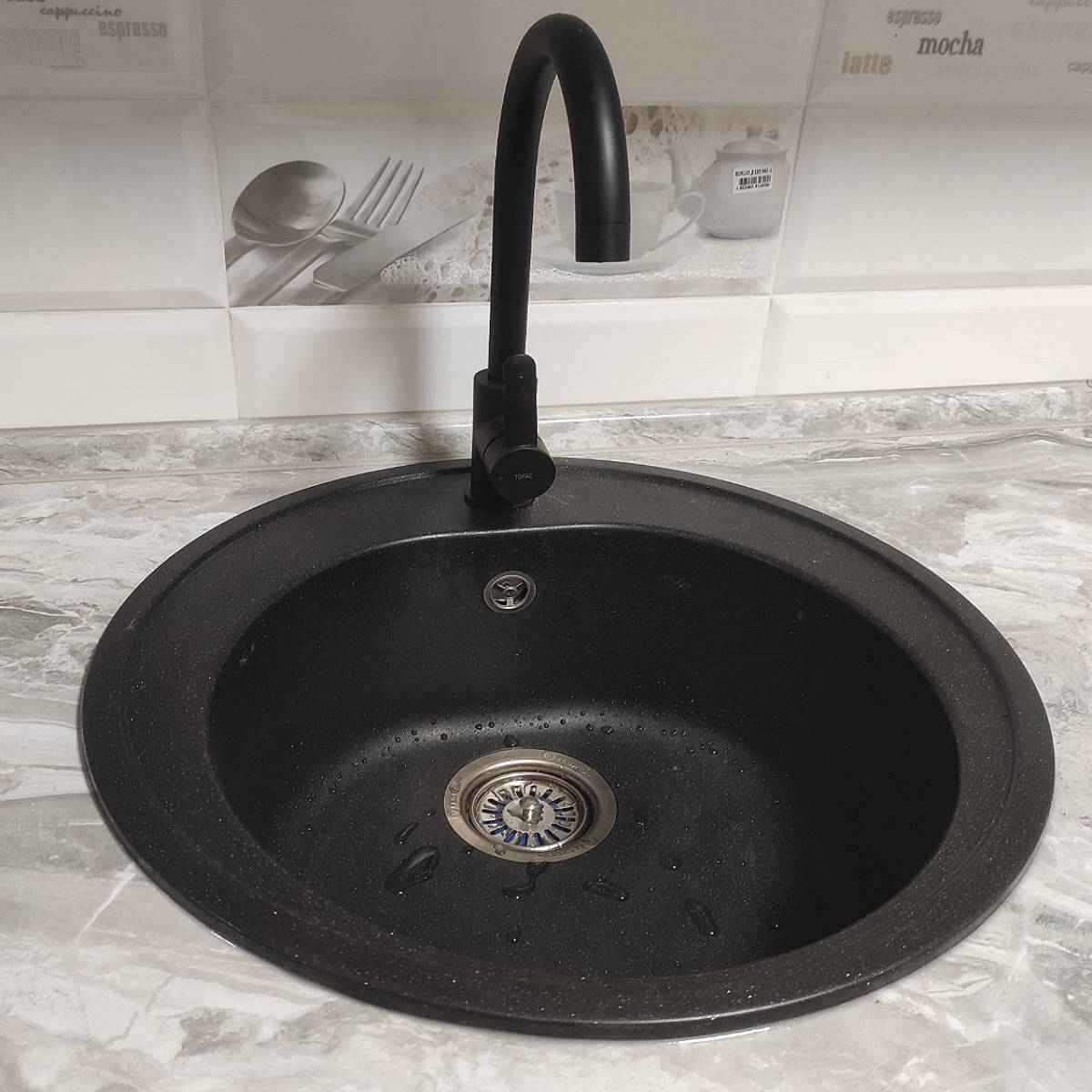 

Гранитная мойка Valetti Europe модель №5 черная 510, Черный