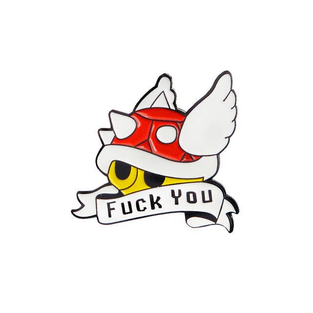 

"Черепаха красная F*ck off (Супербратья Марио)" значок (пин) металлический