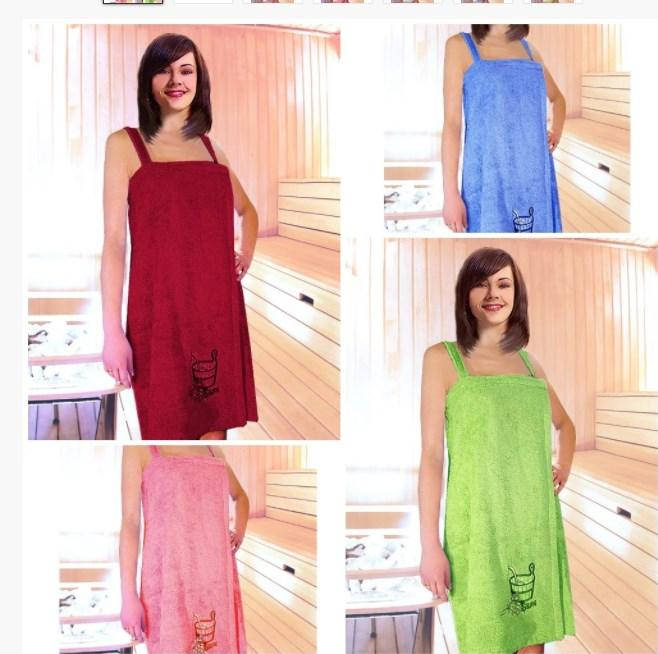 

Полотенце-сарафан женское для сауны, Разные цвета