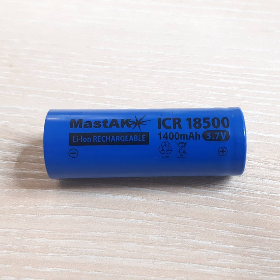 

Аккумулятор MastAK 18500 Li-ion 3,7V 1400mAh