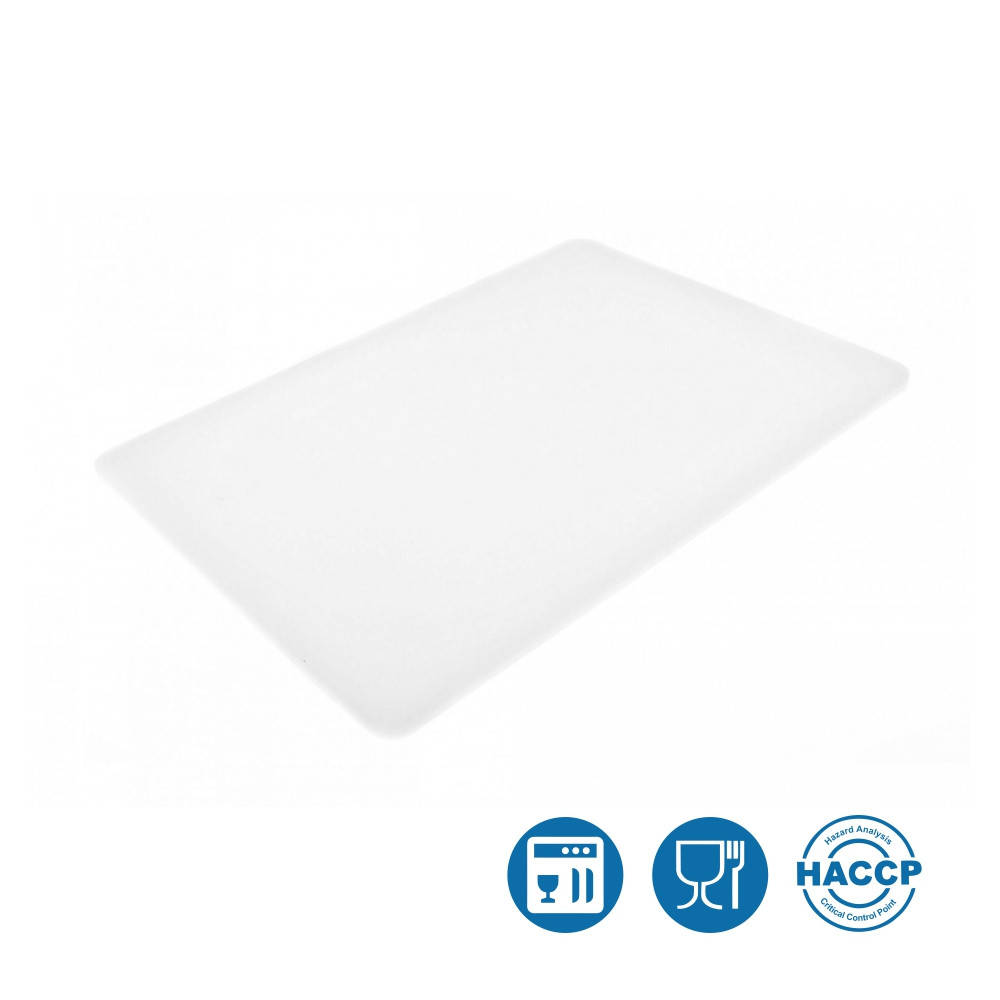 

Полиэтиленовая доска кухонная разделочная доска высокой плотности двусторонняя LDPE 400×300×10 мм белая, Белый