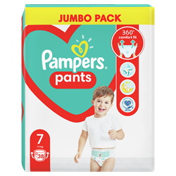 

PAMPERS Детские одноразовые подгузники-трусики Джамбо Упаковка 7 размер