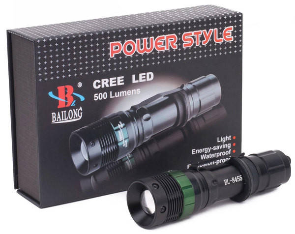 

Фонарь Bailong BL-8455 Police XPE, Зелёный