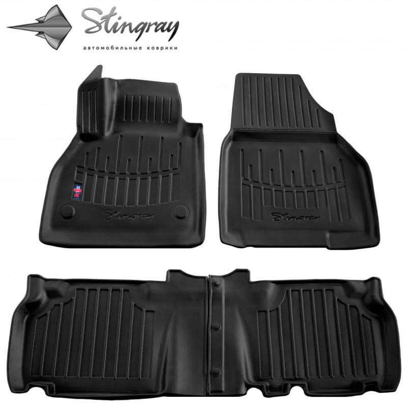 

Резиновые 3D коврики в салон на RENAULT Kangoo II (2008-2020)/ Рено Канго, Черный