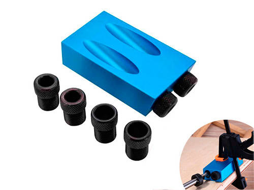 

Мебельный кондуктор для сверления отверстий под косой шуруп под углом