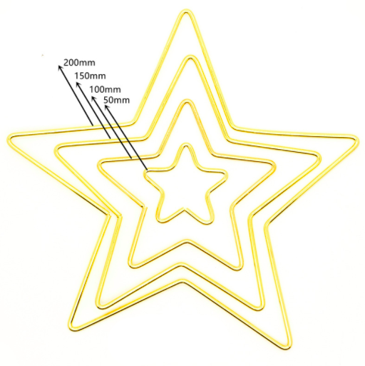 

Набор основ 19 см для ловца снов и макраме звезды Золото