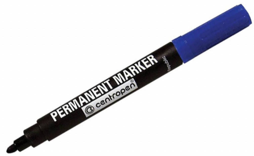 

Маркер перманентный Centropen 8566; 2,5мм синий