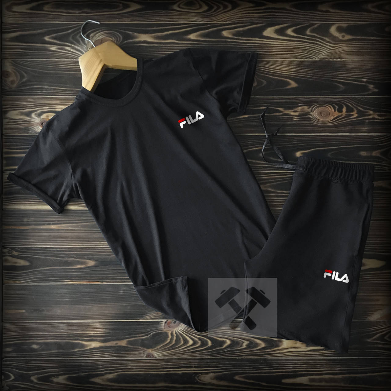 

Трикотажный комплект футболка и шорты Фила (Fila) мужской,