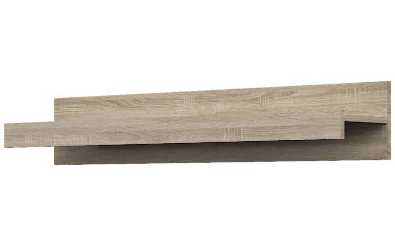 

Полка навесная настенная открытая в спальню Эверест Британия ПН-10 дуб сонома (EVR-2222)